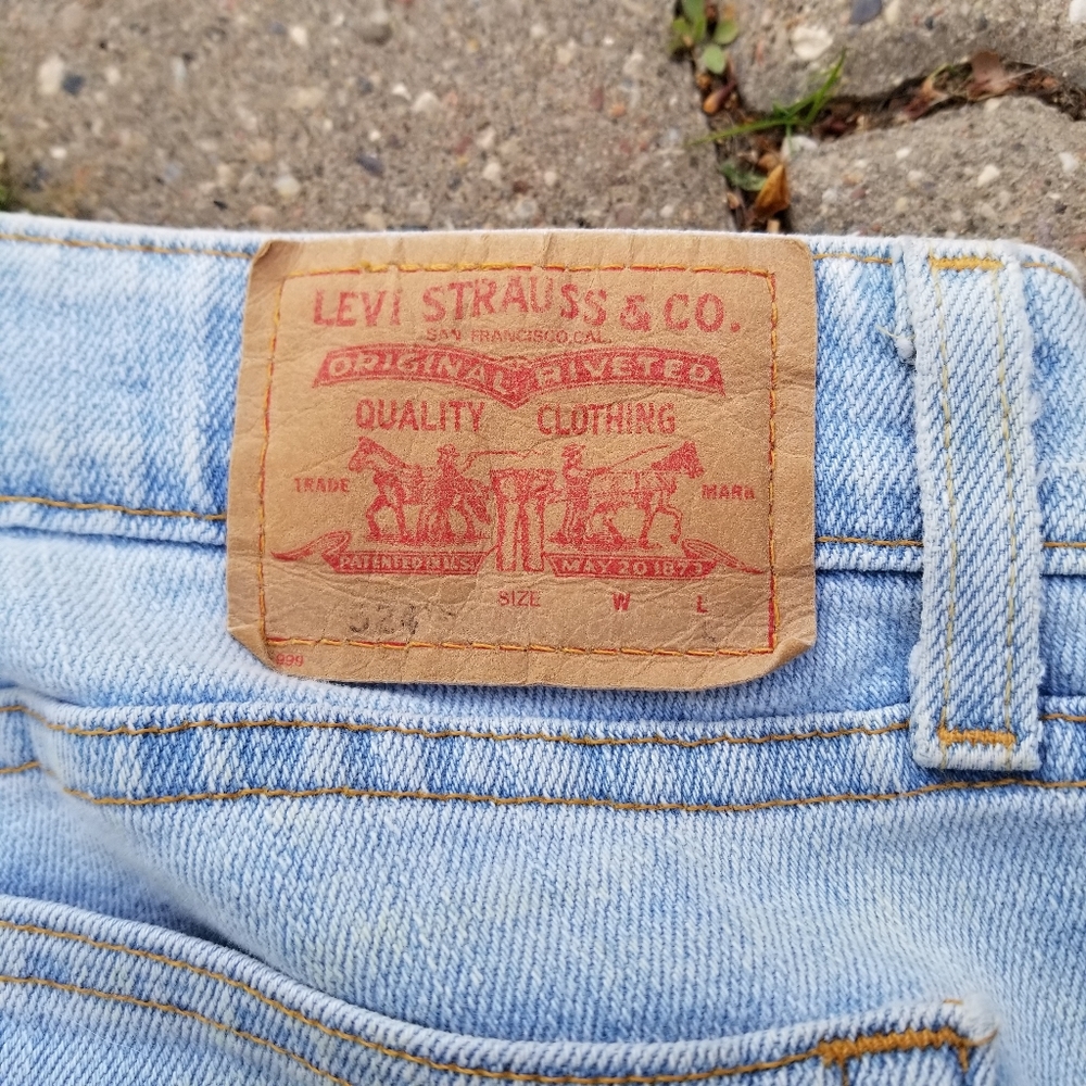 Y2K Levi Too Superlow Stretch bell bottom flare jeans light blue 9 - Picture 11 of 15